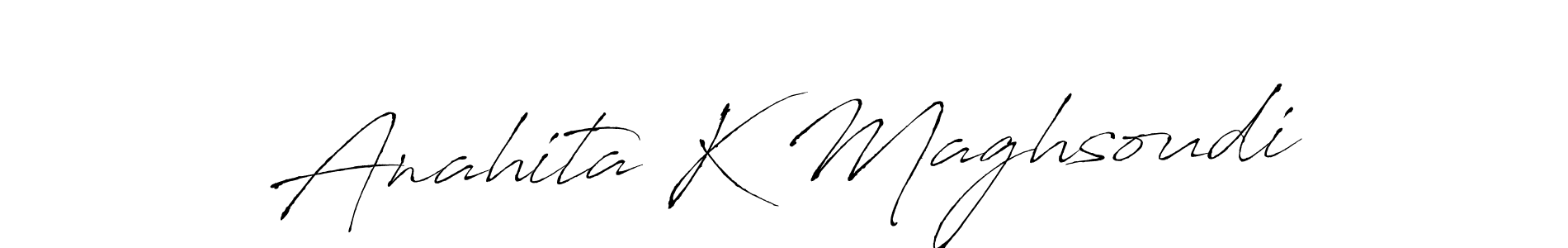 if you are searching for the best signature style for your name Anahita K Maghsoudi. so please give up your signature search. here we have designed multiple signature styles  using Antro_Vectra. Anahita K Maghsoudi signature style 6 images and pictures png