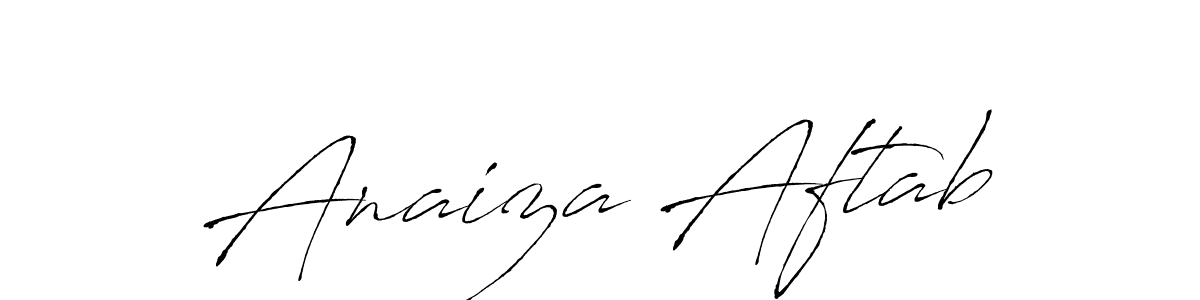 Anaiza Aftab stylish signature style. Best Handwritten Sign (Antro_Vectra) for my name. Handwritten Signature Collection Ideas for my name Anaiza Aftab. Anaiza Aftab signature style 6 images and pictures png