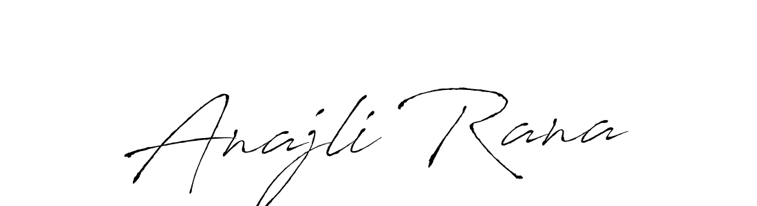 How to make Anajli Rana name signature. Use Antro_Vectra style for creating short signs online. This is the latest handwritten sign. Anajli Rana signature style 6 images and pictures png