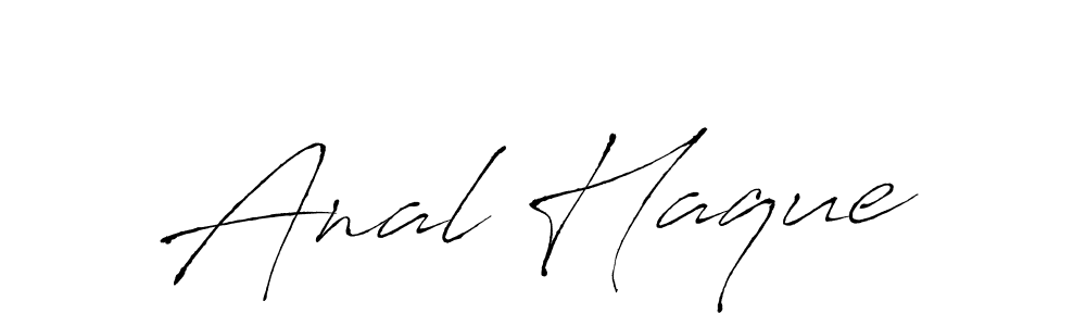 Create a beautiful signature design for name Anal Haque. With this signature (Antro_Vectra) fonts, you can make a handwritten signature for free. Anal Haque signature style 6 images and pictures png