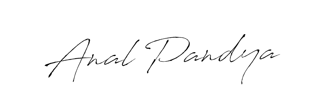 How to make Anal Pandya name signature. Use Antro_Vectra style for creating short signs online. This is the latest handwritten sign. Anal Pandya signature style 6 images and pictures png