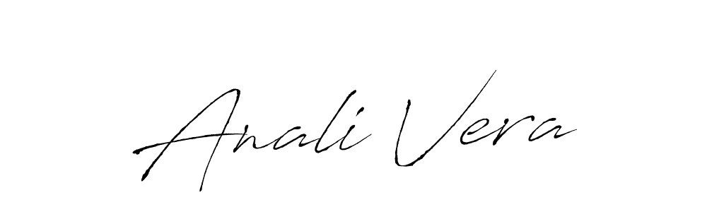 How to make Anali Vera name signature. Use Antro_Vectra style for creating short signs online. This is the latest handwritten sign. Anali Vera signature style 6 images and pictures png