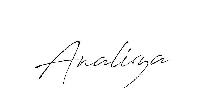 Make a beautiful signature design for name Analiza. With this signature (Antro_Vectra) style, you can create a handwritten signature for free. Analiza signature style 6 images and pictures png