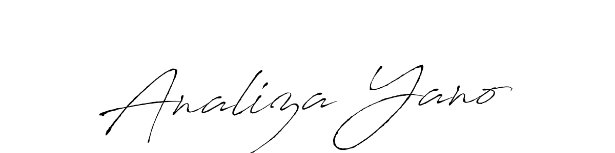 Design your own signature with our free online signature maker. With this signature software, you can create a handwritten (Antro_Vectra) signature for name Analiza Yano. Analiza Yano signature style 6 images and pictures png