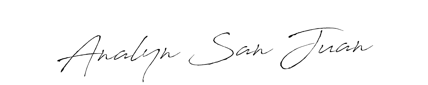 Use a signature maker to create a handwritten signature online. With this signature software, you can design (Antro_Vectra) your own signature for name Analyn San Juan. Analyn San Juan signature style 6 images and pictures png