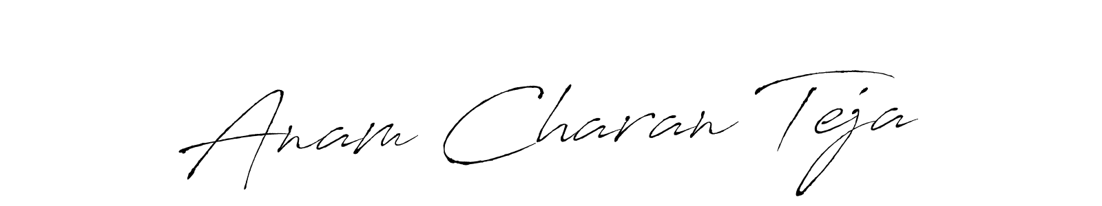 Anam Charan Teja stylish signature style. Best Handwritten Sign (Antro_Vectra) for my name. Handwritten Signature Collection Ideas for my name Anam Charan Teja. Anam Charan Teja signature style 6 images and pictures png