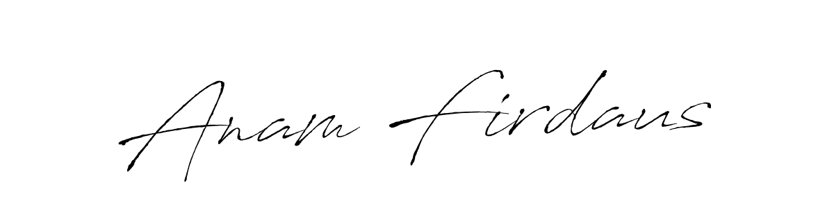 Anam Firdaus stylish signature style. Best Handwritten Sign (Antro_Vectra) for my name. Handwritten Signature Collection Ideas for my name Anam Firdaus. Anam Firdaus signature style 6 images and pictures png