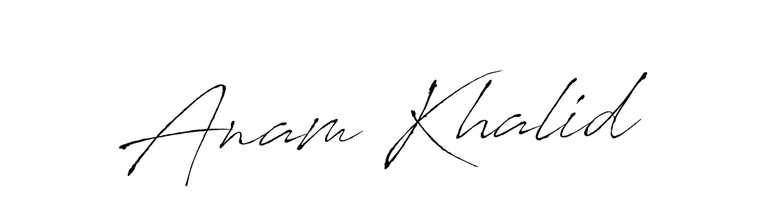 Make a beautiful signature design for name Anam Khalid. Use this online signature maker to create a handwritten signature for free. Anam Khalid signature style 6 images and pictures png