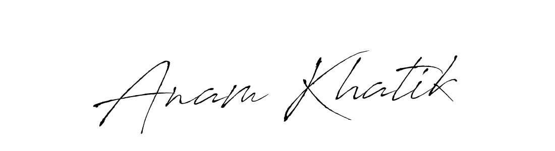 Use a signature maker to create a handwritten signature online. With this signature software, you can design (Antro_Vectra) your own signature for name Anam Khatik. Anam Khatik signature style 6 images and pictures png