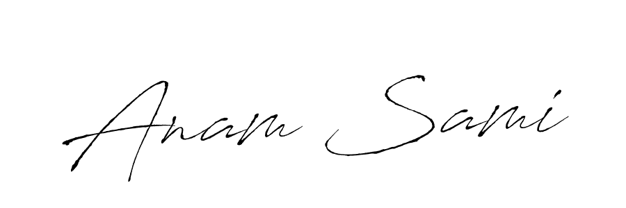 Design your own signature with our free online signature maker. With this signature software, you can create a handwritten (Antro_Vectra) signature for name Anam Sami. Anam Sami signature style 6 images and pictures png