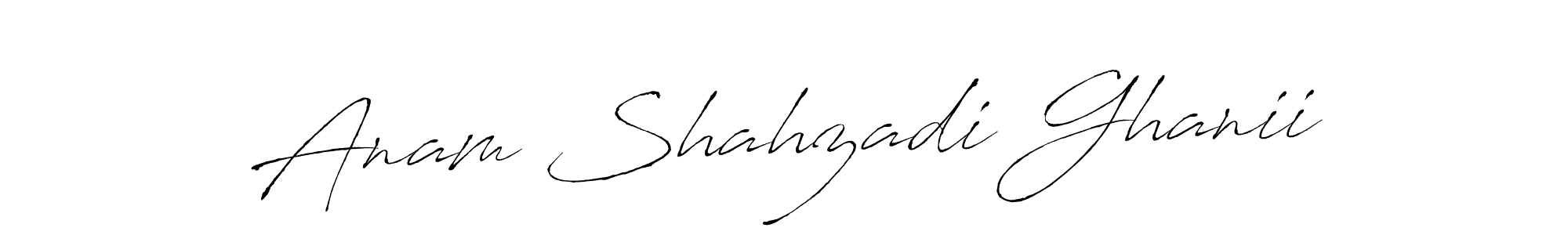 Use a signature maker to create a handwritten signature online. With this signature software, you can design (Antro_Vectra) your own signature for name Anam Shahzadi Ghanii. Anam Shahzadi Ghanii signature style 6 images and pictures png