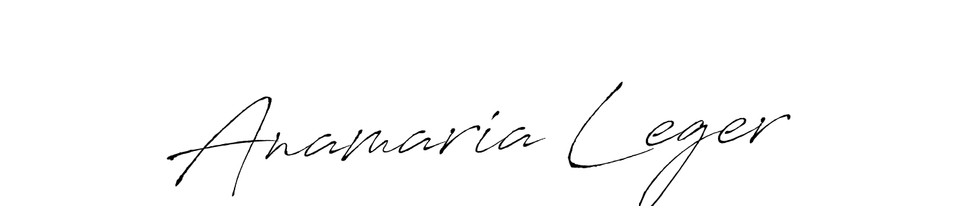 How to make Anamaria Leger name signature. Use Antro_Vectra style for creating short signs online. This is the latest handwritten sign. Anamaria Leger signature style 6 images and pictures png