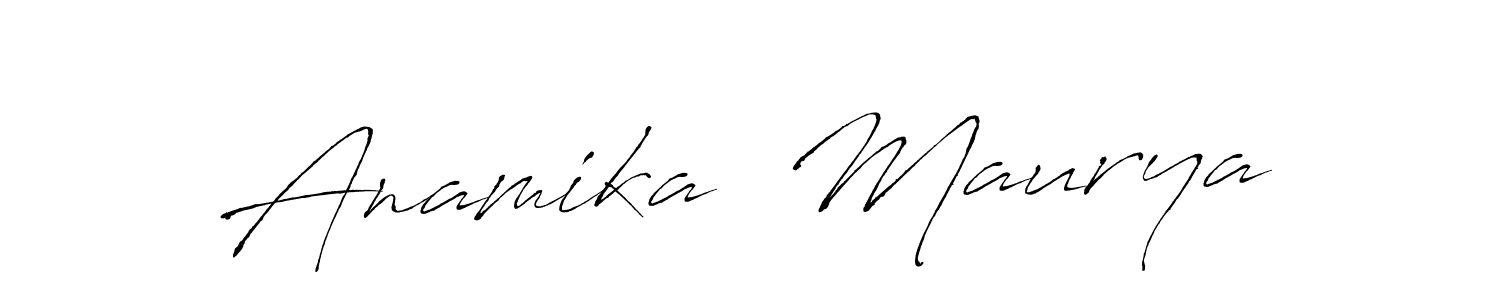 Make a beautiful signature design for name Anamika  Maurya. With this signature (Antro_Vectra) style, you can create a handwritten signature for free. Anamika  Maurya signature style 6 images and pictures png