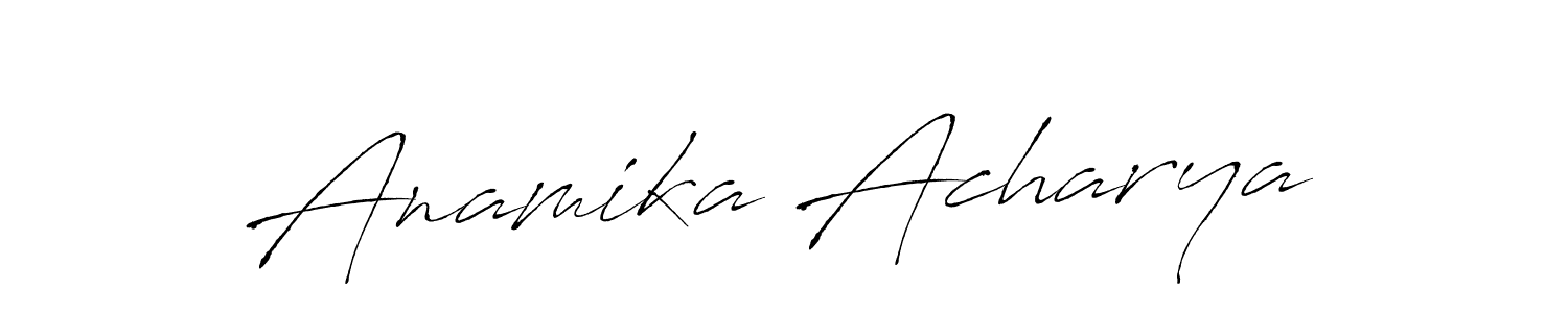 Anamika Acharya stylish signature style. Best Handwritten Sign (Antro_Vectra) for my name. Handwritten Signature Collection Ideas for my name Anamika Acharya. Anamika Acharya signature style 6 images and pictures png