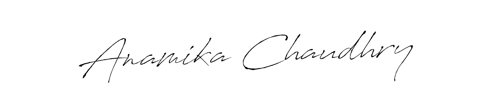 Make a short Anamika Chaudhry signature style. Manage your documents anywhere anytime using Antro_Vectra. Create and add eSignatures, submit forms, share and send files easily. Anamika Chaudhry signature style 6 images and pictures png