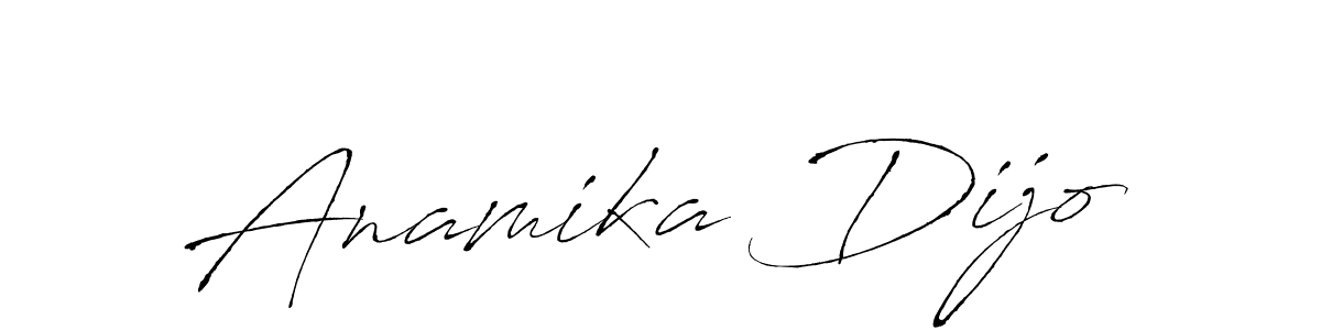 Design your own signature with our free online signature maker. With this signature software, you can create a handwritten (Antro_Vectra) signature for name Anamika Dijo. Anamika Dijo signature style 6 images and pictures png