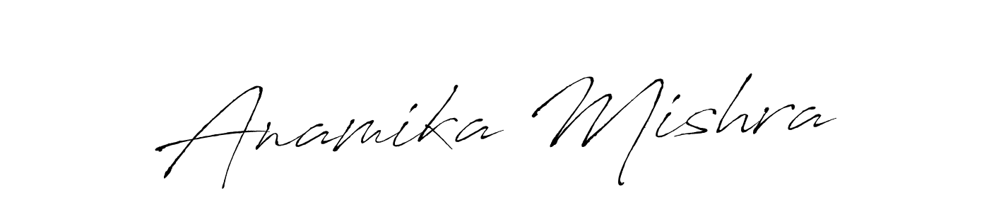Make a beautiful signature design for name Anamika Mishra. With this signature (Antro_Vectra) style, you can create a handwritten signature for free. Anamika Mishra signature style 6 images and pictures png