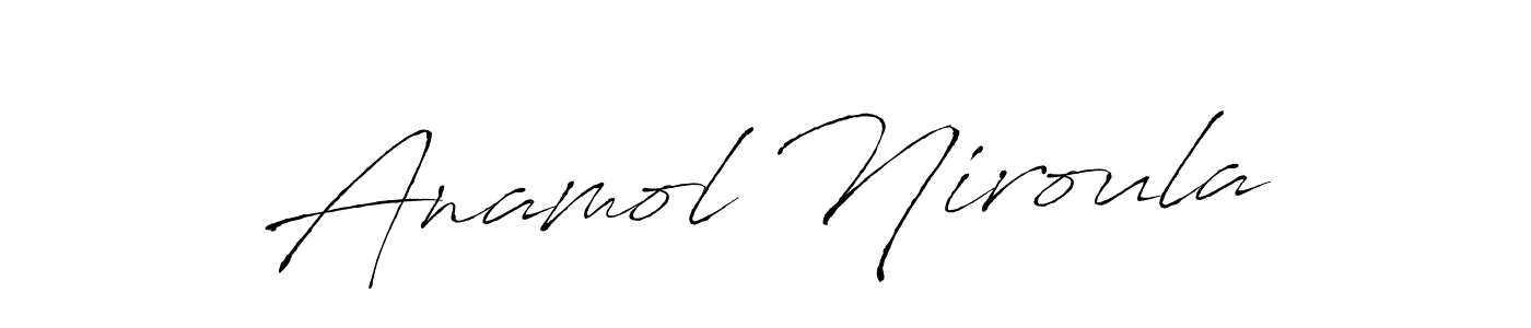 Create a beautiful signature design for name Anamol Niroula. With this signature (Antro_Vectra) fonts, you can make a handwritten signature for free. Anamol Niroula signature style 6 images and pictures png