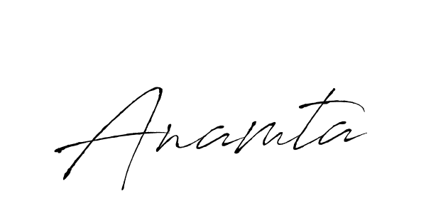 The best way (Antro_Vectra) to make a short signature is to pick only two or three words in your name. The name Anamta include a total of six letters. For converting this name. Anamta signature style 6 images and pictures png