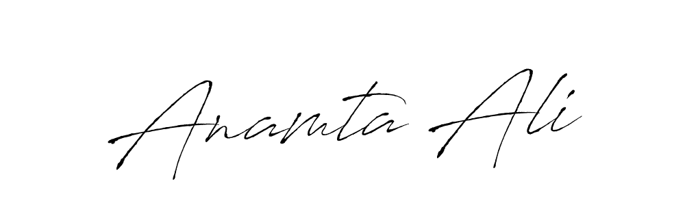 Make a short Anamta Ali signature style. Manage your documents anywhere anytime using Antro_Vectra. Create and add eSignatures, submit forms, share and send files easily. Anamta Ali signature style 6 images and pictures png