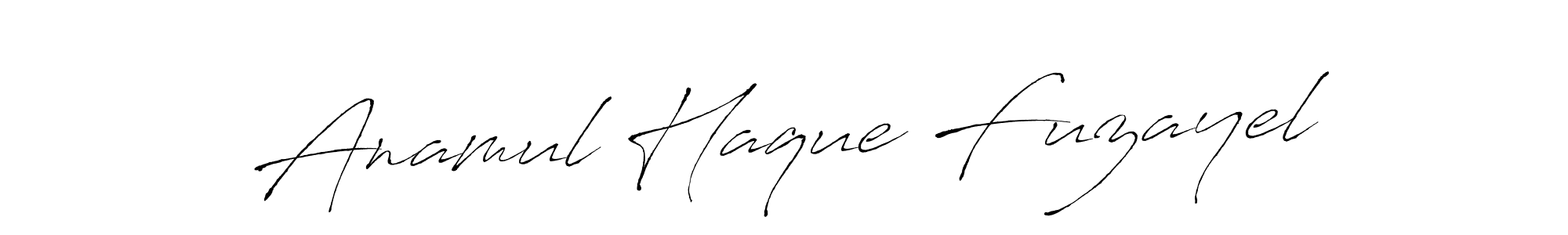 How to make Anamul Haque Fuzayel name signature. Use Antro_Vectra style for creating short signs online. This is the latest handwritten sign. Anamul Haque Fuzayel signature style 6 images and pictures png
