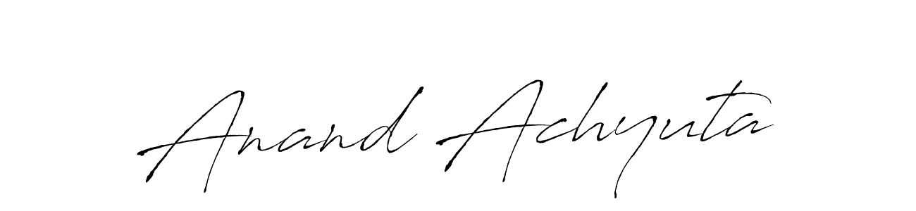 How to make Anand Achyuta name signature. Use Antro_Vectra style for creating short signs online. This is the latest handwritten sign. Anand Achyuta signature style 6 images and pictures png