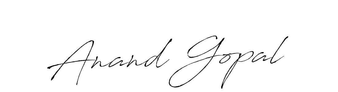 Make a beautiful signature design for name Anand Gopal. With this signature (Antro_Vectra) style, you can create a handwritten signature for free. Anand Gopal signature style 6 images and pictures png