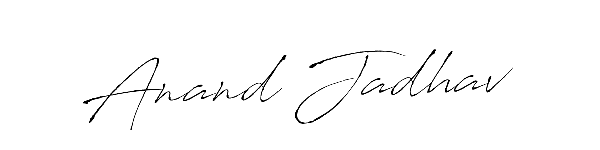 How to make Anand Jadhav name signature. Use Antro_Vectra style for creating short signs online. This is the latest handwritten sign. Anand Jadhav signature style 6 images and pictures png