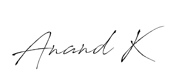 Design your own signature with our free online signature maker. With this signature software, you can create a handwritten (Antro_Vectra) signature for name Anand K. Anand K signature style 6 images and pictures png