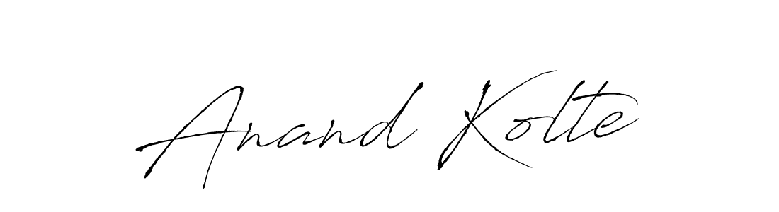 Make a beautiful signature design for name Anand Kolte. With this signature (Antro_Vectra) style, you can create a handwritten signature for free. Anand Kolte signature style 6 images and pictures png