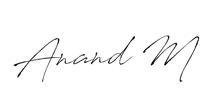 Create a beautiful signature design for name Anand M. With this signature (Antro_Vectra) fonts, you can make a handwritten signature for free. Anand M signature style 6 images and pictures png