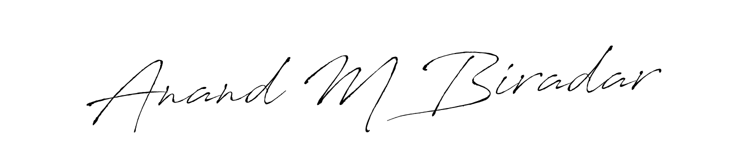 Design your own signature with our free online signature maker. With this signature software, you can create a handwritten (Antro_Vectra) signature for name Anand M Biradar. Anand M Biradar signature style 6 images and pictures png