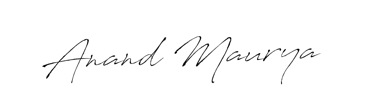 How to make Anand Maurya name signature. Use Antro_Vectra style for creating short signs online. This is the latest handwritten sign. Anand Maurya signature style 6 images and pictures png