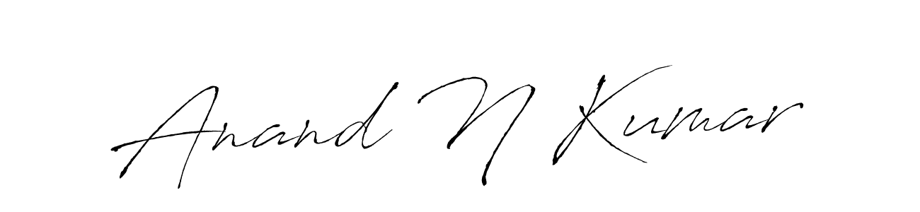 Create a beautiful signature design for name Anand N Kumar. With this signature (Antro_Vectra) fonts, you can make a handwritten signature for free. Anand N Kumar signature style 6 images and pictures png