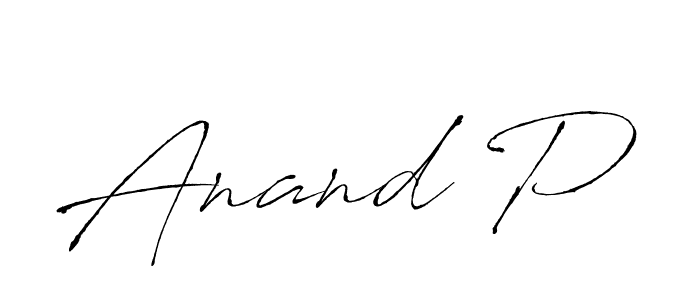 Make a beautiful signature design for name Anand P. With this signature (Antro_Vectra) style, you can create a handwritten signature for free. Anand P signature style 6 images and pictures png