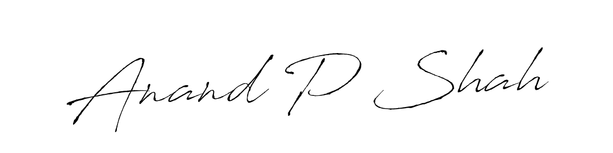 Design your own signature with our free online signature maker. With this signature software, you can create a handwritten (Antro_Vectra) signature for name Anand P Shah. Anand P Shah signature style 6 images and pictures png