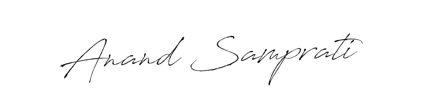 if you are searching for the best signature style for your name Anand Samprati. so please give up your signature search. here we have designed multiple signature styles  using Antro_Vectra. Anand Samprati signature style 6 images and pictures png
