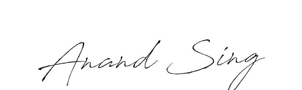 How to make Anand Sing name signature. Use Antro_Vectra style for creating short signs online. This is the latest handwritten sign. Anand Sing signature style 6 images and pictures png