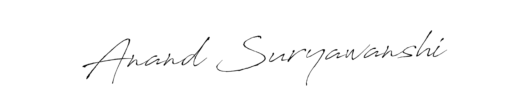 How to make Anand Suryawanshi name signature. Use Antro_Vectra style for creating short signs online. This is the latest handwritten sign. Anand Suryawanshi signature style 6 images and pictures png