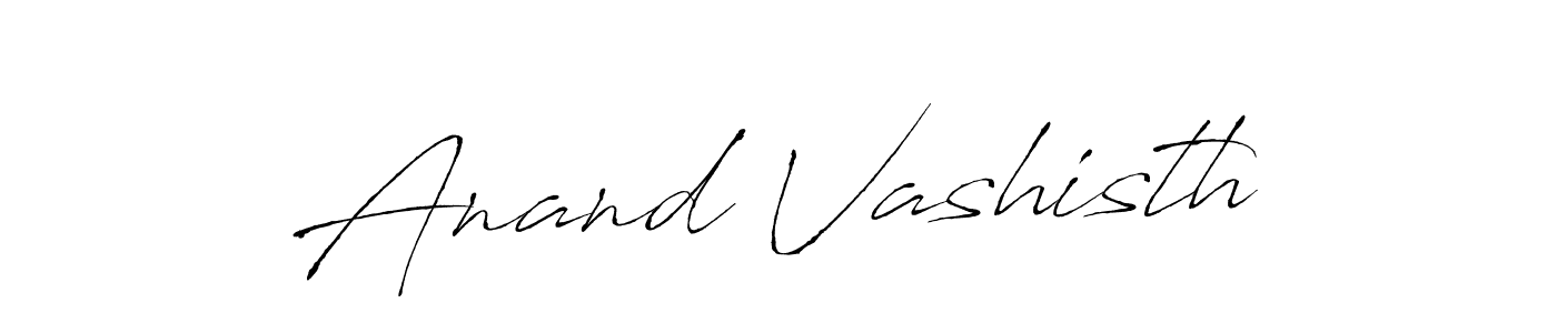 How to make Anand Vashisth name signature. Use Antro_Vectra style for creating short signs online. This is the latest handwritten sign. Anand Vashisth signature style 6 images and pictures png