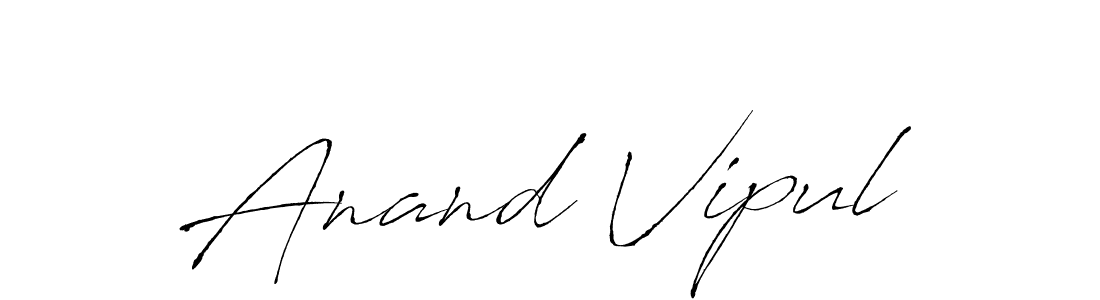 How to make Anand Vipul name signature. Use Antro_Vectra style for creating short signs online. This is the latest handwritten sign. Anand Vipul signature style 6 images and pictures png