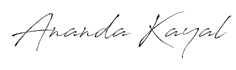 A classic penmanship look for Ananda Kayal. The Antro_Vectra font brings timeless elegance and confidence to every signed document. Ananda Kayal signature style 6 images and pictures png