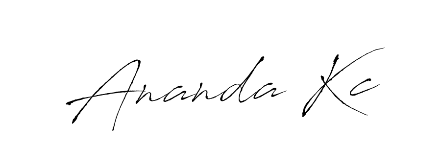 How to make Ananda Kc signature? Antro_Vectra is a professional autograph style. Create handwritten signature for Ananda Kc name. Ananda Kc signature style 6 images and pictures png