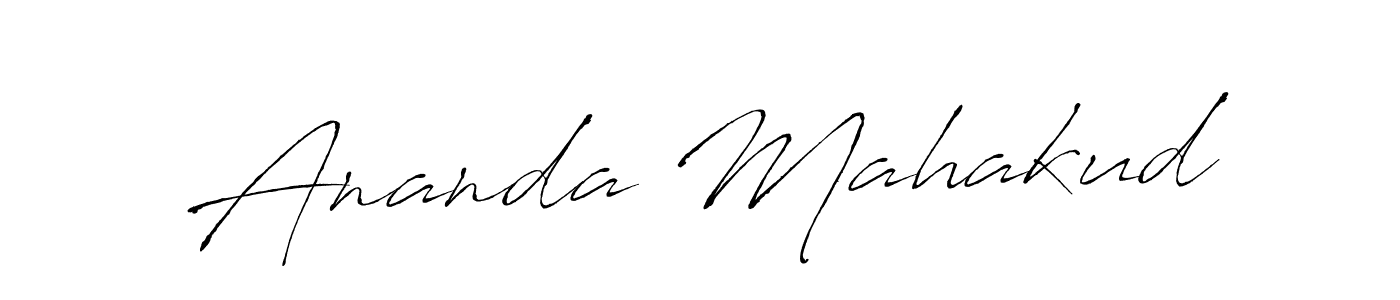 Ananda Mahakud stylish signature style. Best Handwritten Sign (Antro_Vectra) for my name. Handwritten Signature Collection Ideas for my name Ananda Mahakud. Ananda Mahakud signature style 6 images and pictures png