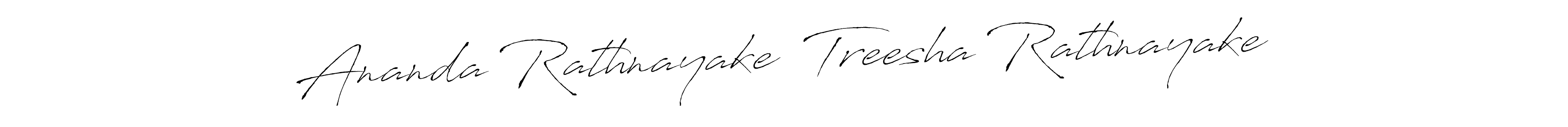How to make Ananda Rathnayake  Treesha Rathnayake name signature. Use Antro_Vectra style for creating short signs online. This is the latest handwritten sign. Ananda Rathnayake  Treesha Rathnayake signature style 6 images and pictures png