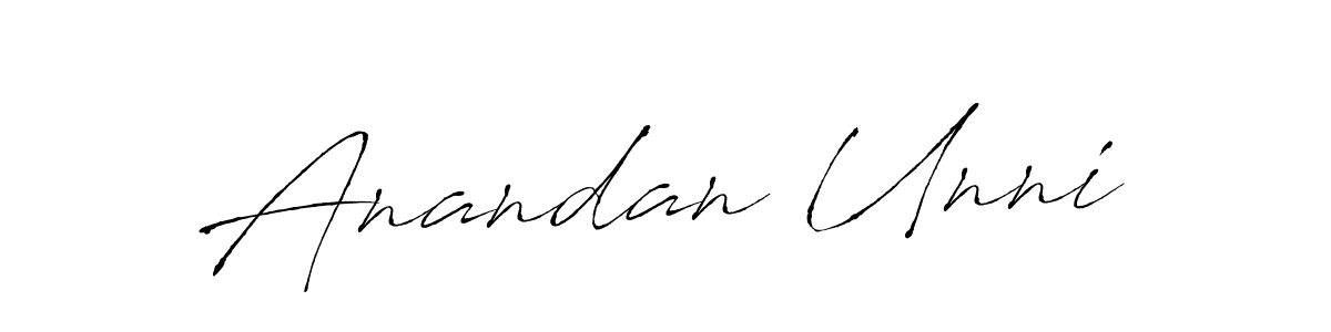 How to make Anandan Unni name signature. Use Antro_Vectra style for creating short signs online. This is the latest handwritten sign. Anandan Unni signature style 6 images and pictures png