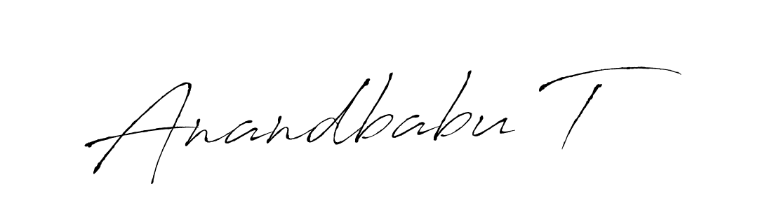 Create a beautiful signature design for name Anandbabu T. With this signature (Antro_Vectra) fonts, you can make a handwritten signature for free. Anandbabu T signature style 6 images and pictures png