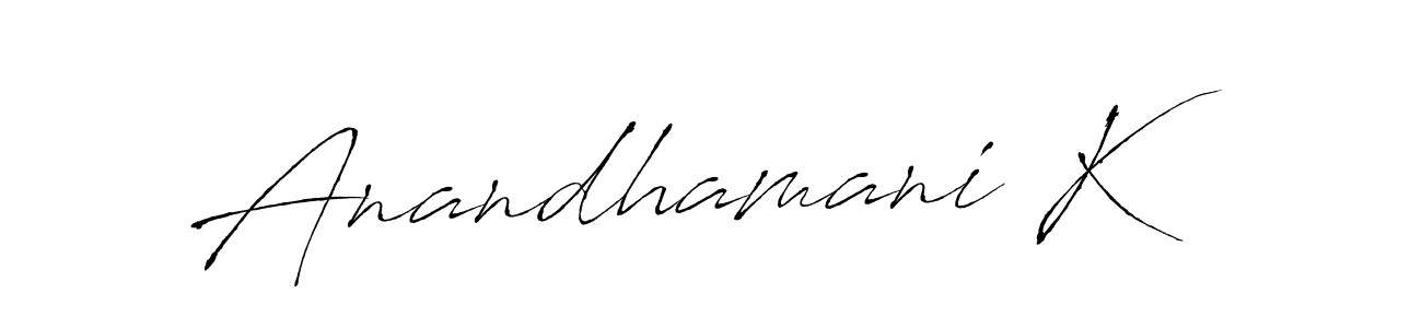 Make a beautiful signature design for name Anandhamani K. Use this online signature maker to create a handwritten signature for free. Anandhamani K signature style 6 images and pictures png