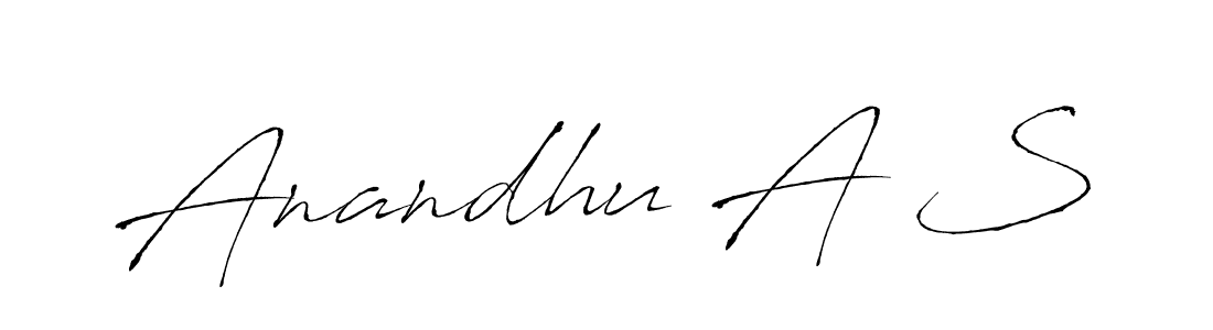 Anandhu A S stylish signature style. Best Handwritten Sign (Antro_Vectra) for my name. Handwritten Signature Collection Ideas for my name Anandhu A S. Anandhu A S signature style 6 images and pictures png