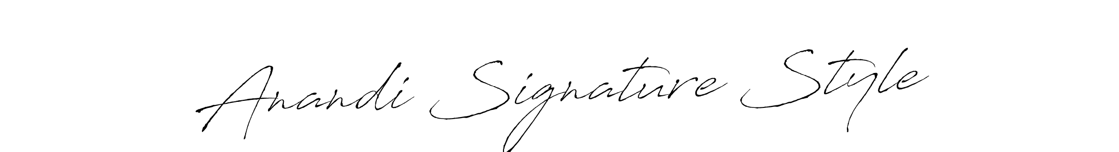Antro_Vectra is a professional signature style that is perfect for those who want to add a touch of class to their signature. It is also a great choice for those who want to make their signature more unique. Get Anandi Signature Style name to fancy signature for free. Anandi Signature Style signature style 6 images and pictures png